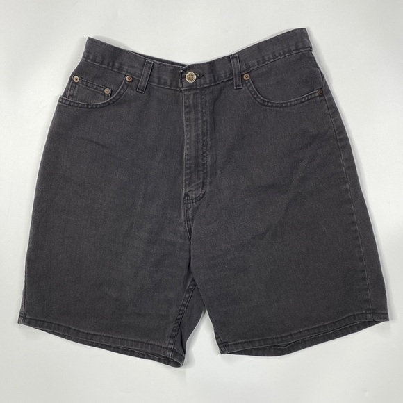 Vintage Faded Glory Black High Waisted Denim Shorts 14 Average Y2K - Picture 1 of 8